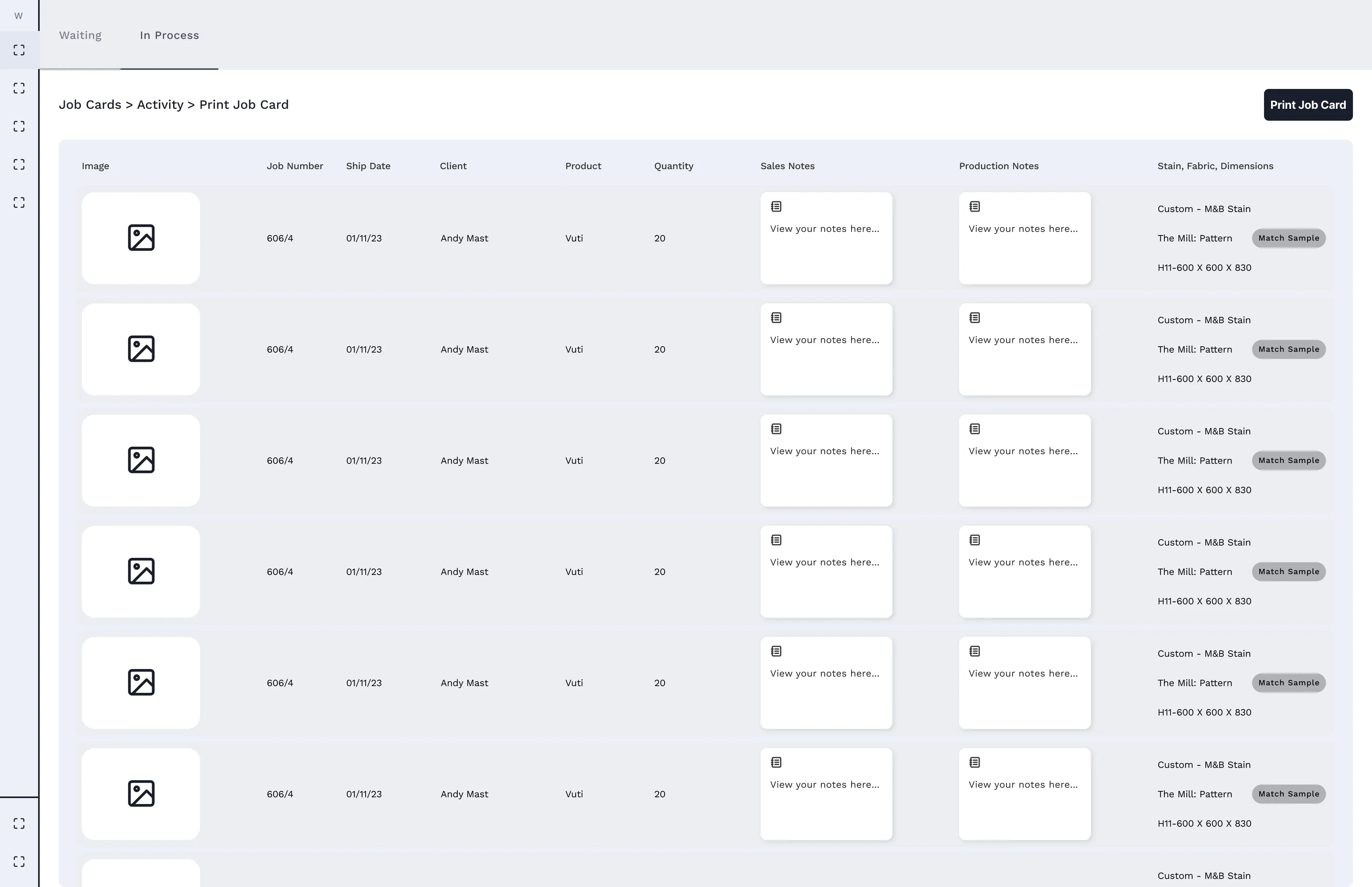 Woodbender Wireframes